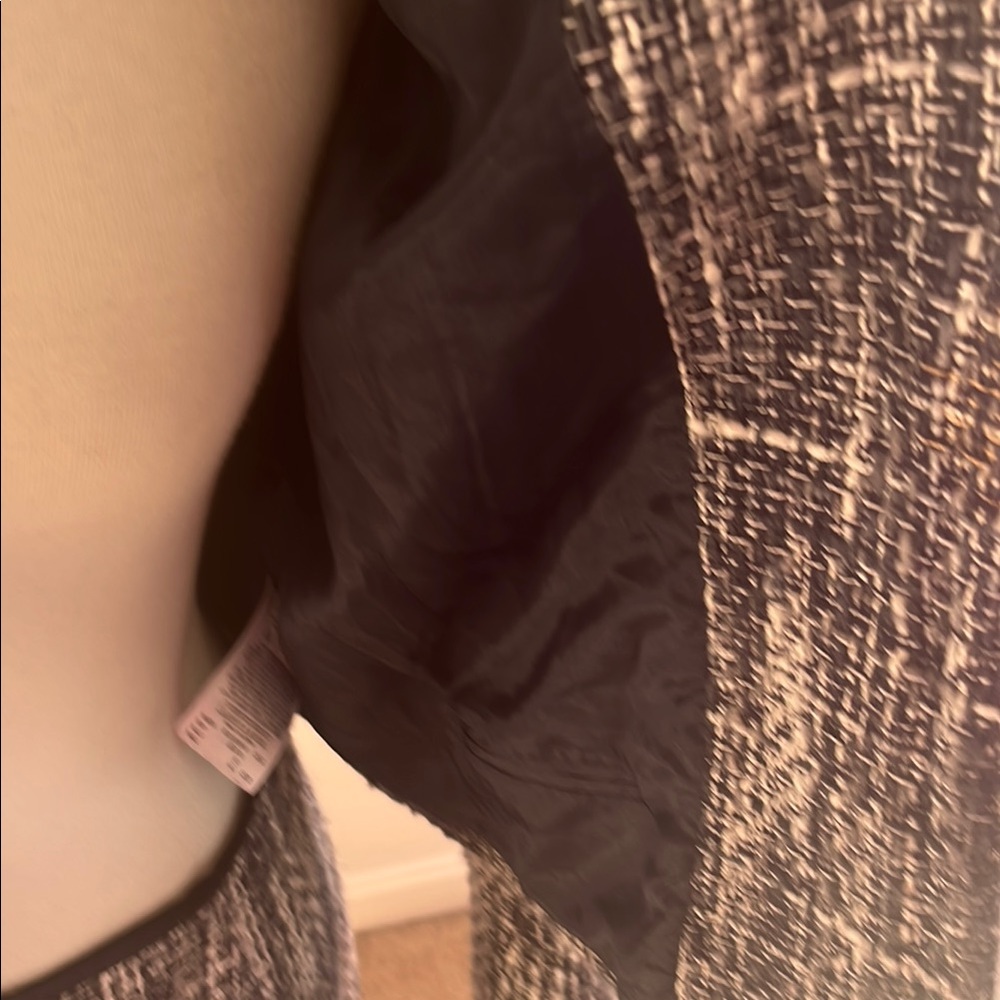Brooks Brothers Black and White Tweed Blazer with Zipper Closure - Picture 6 of 14